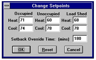 change setpoints